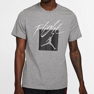Jordan Nike Men's Gray Graphic T-Shirt
